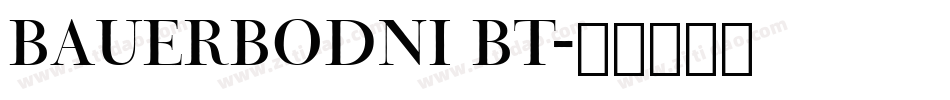 BauerBodni BT字体转换